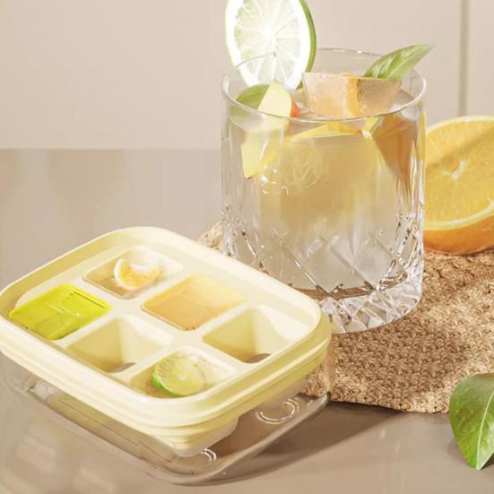 Silicone Ice Cube Tray with Lid Easy Release Mini Square Ice Mold for Freezer BPA-Free Stackable Ice Cube Maker Home Bar Essential