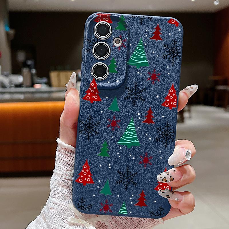Case For Samsung Galaxy S25 S24 FE S23 Ultra A56 A16 A17 A36 A26 A55 A15 A25 A54 5G S25 S24 S22 Ultra S23 FE Soft TPU Phone Cover Christmas Tree Case