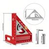 Red and Gray Multi Angle Ruler Precision Hole Scribing Carpenter Square  Woodworking