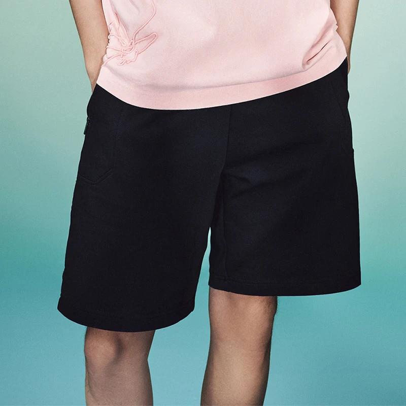 Li-Ning SS23 Sporty Trend Series Solid Color Loose Shorts Men Bottoms Black AKST197-2