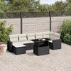 VidaXL Garden Lounge Set 8 Pcs with Cushions Black Braided Resin 3267426