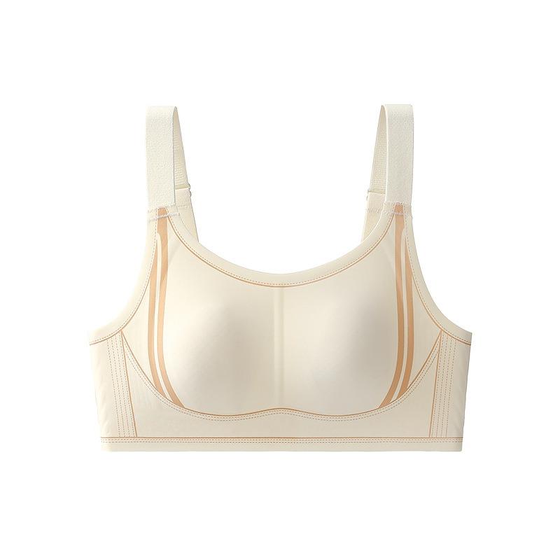 One-piece fixed cup shockproof fitness sports bra high-strength large chest shock-absorbing gathering beautiful back sports underwear women