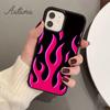 Cool Green Red Flames Phone Case for iPhone 11 12 13 14 Pro Max mini X XR XS SE 2020 5 6S 7 8 Plus Samsung Galaxy S21 S22 Cover