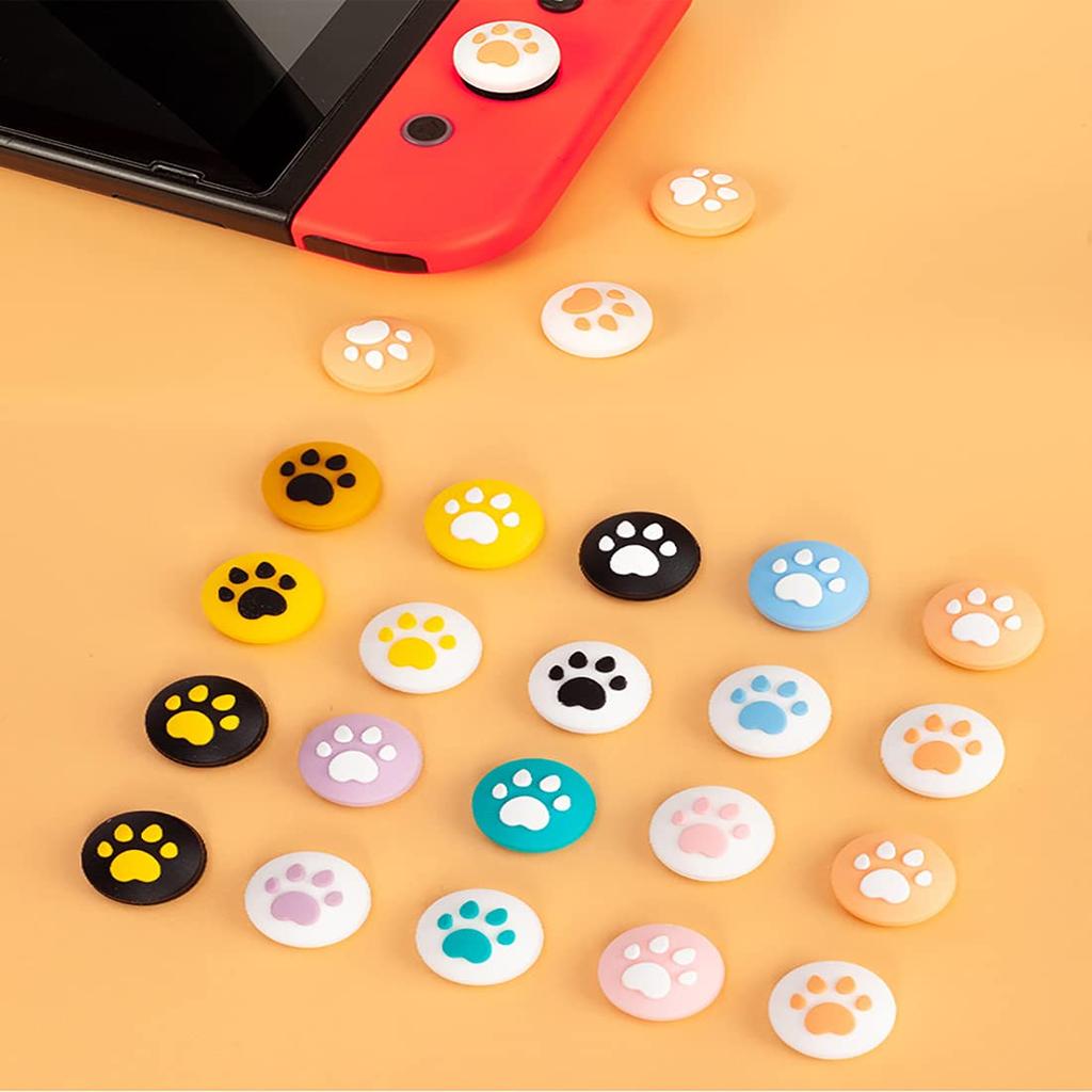 With Analog Stick Sensor Control Protective Material of Rocker Cat Paw Cat Claw Thumb Grip Joystick Covers [Compatible Switch/Switch Lite] Covers, L/R