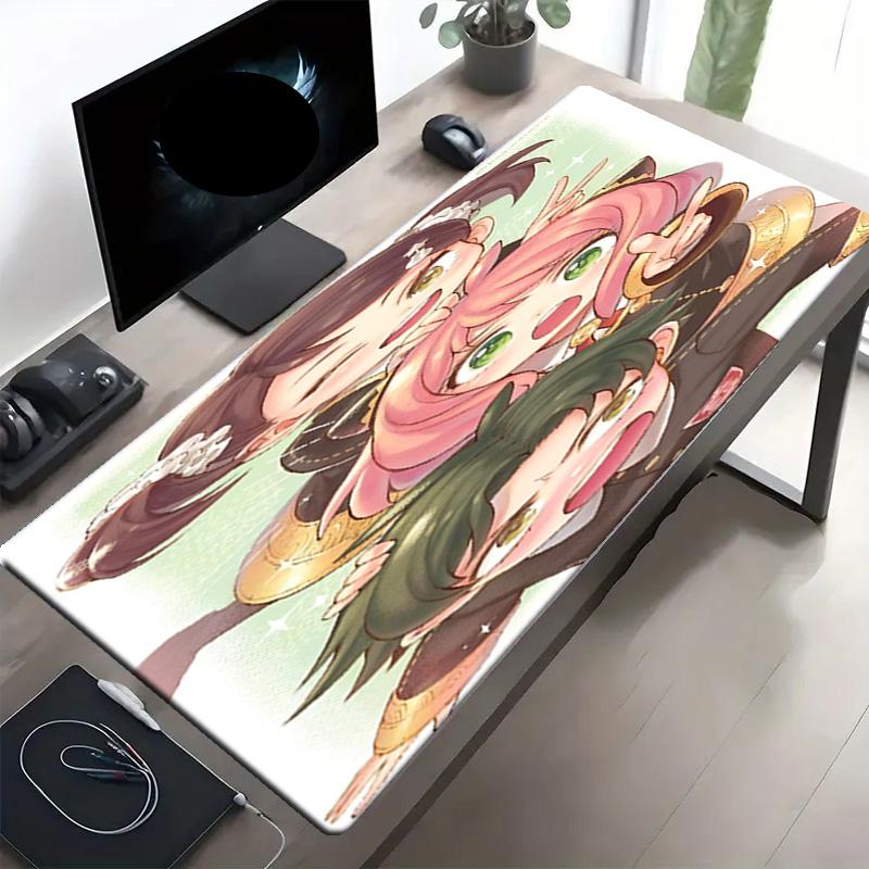 Genshin Impact Druck Mauspads, Anti-Rutsch Desktop Tastaturmatte, für PC Laptop Gaming Arbeiten Tägliche Nutzung, Cooles Festival Überraschungsgeschenk