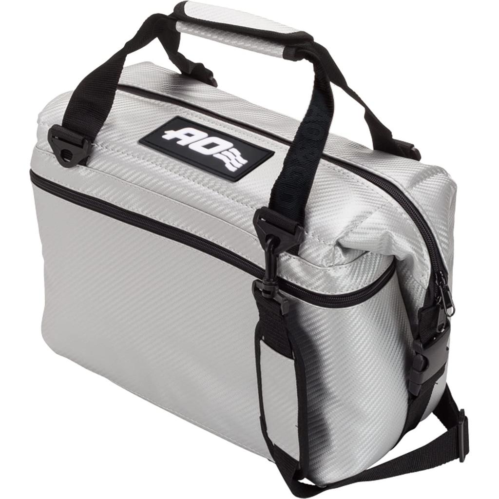 5 Year AO Coolers 12 Pack Carbon Soft Cooler Silver 11L Stain Resistant Lightweight Insulated Cooler Box Cooler Bag Insulated Bag Outdoor Camping