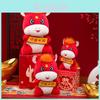 Horse Year Lucky Mascot Plush Toy With Soft Short Plush For Lunar New Year Gifts