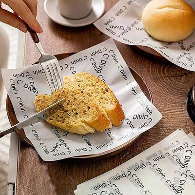 100 Stück Ölpapier Verpackungspapier für Brot Sandwich Burger Pommes Lebensmittelqualität Wachspapier Küchen Backwerkzeug Verpackung Dekoration