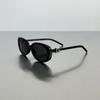 Women's High-End Retro Oval Sunglasses with UV Protection - Ni Ni Cai Wenjing Style
