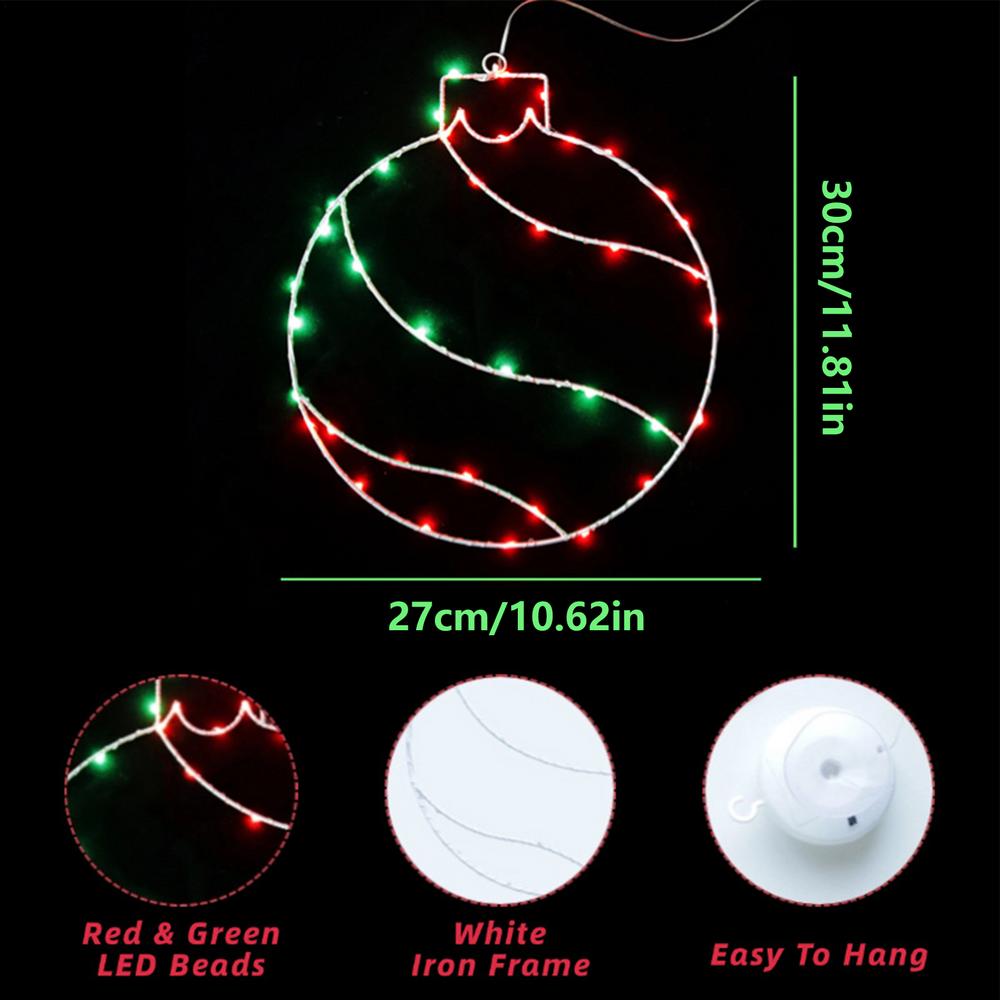 

Christmas Window Lights Outdoor Christmas Ball LED Decor Festive Window Led for Holiday Home Living Room Party