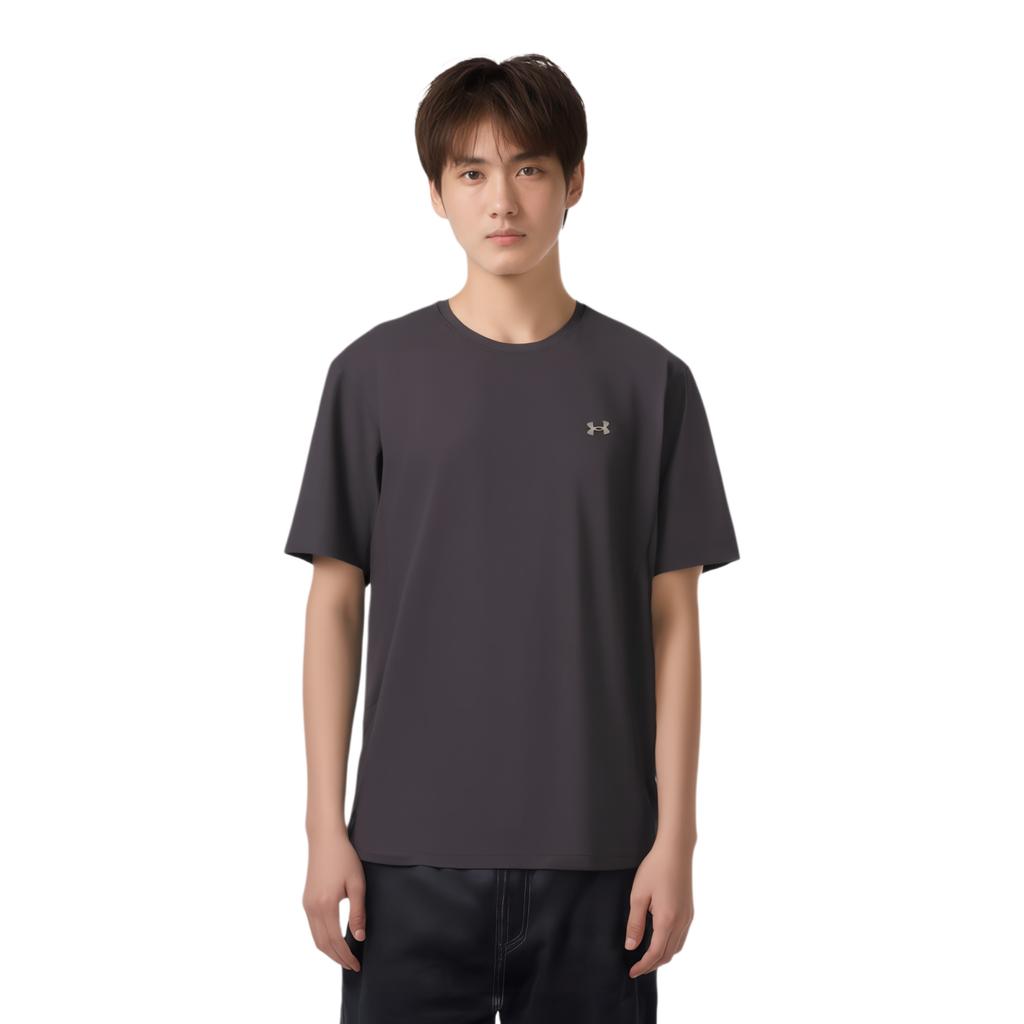Under Armour Road Trip Series Sun Protection Sports Round Neck Short Sleeve T-Shirt Men Tops Dark-Black 14315261-0033