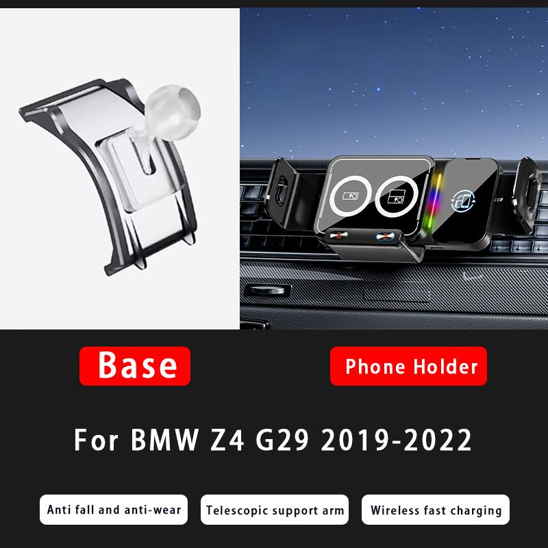 For BMW 3 5 7 Series X3 X4 X5 X6 X7 X3M X4M Z4 2019-2026 Car Wireless Charger Stand Fold Screen Fast Charging