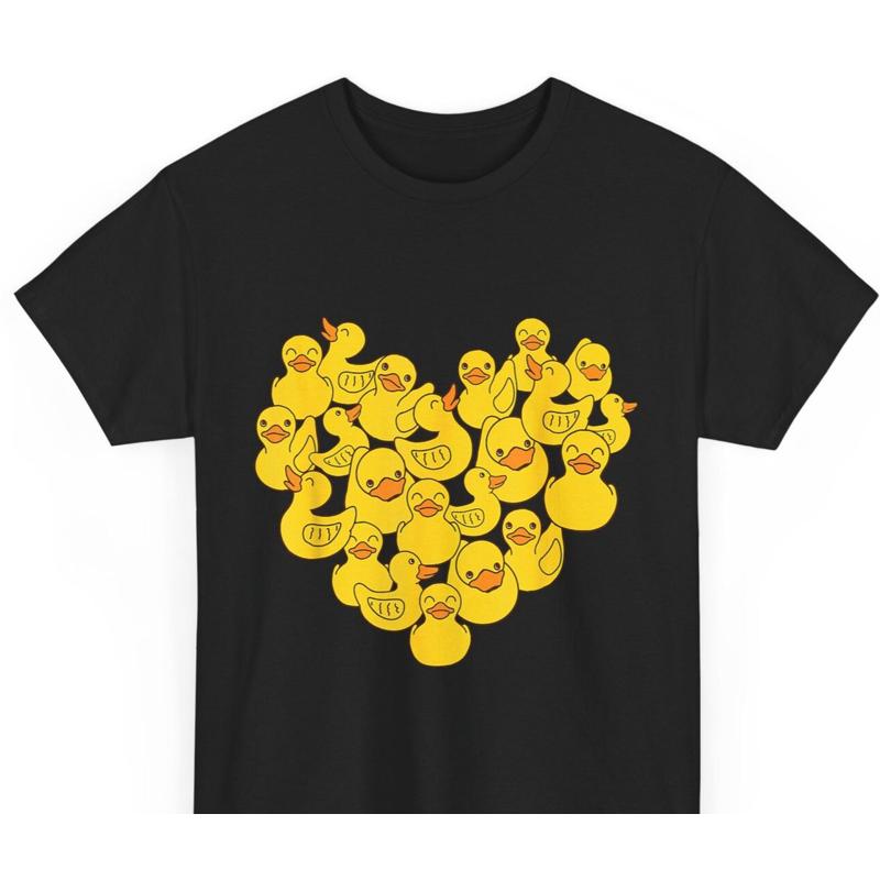 

Cute Duck Heart Tee Quackers in Love Unisex Heavy Cotton Tee 5XL різнокольоровий
