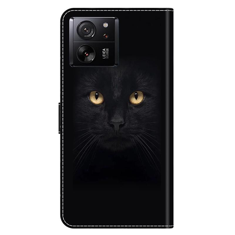Protective Phone Cover for Xiaomi 13T Pro/13T Case Pattern Printing Leather Wallet Case