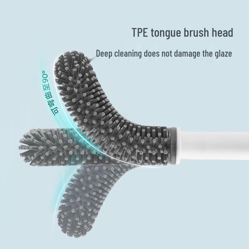 ecoco Wall-Mounted Silicone Toilet Brush with Holder