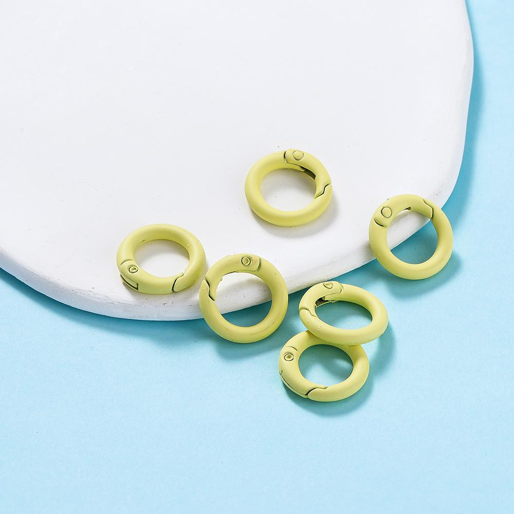 5Pcs/Lot Colorful Metal O Ring Spring Clasp Openable Round Carabiner Keychain Clips Hook Dog Chain DIY Jewelry Buckle Connector