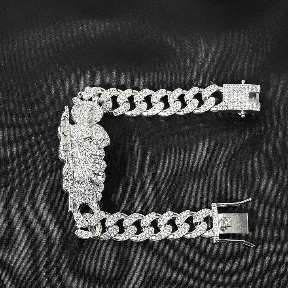 Hip Hop Hipster Diamond Bracelet Cuban Chain Full Diamond Chain Jewelry