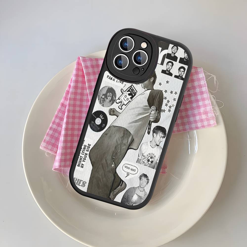 Rock Band B-Blur For IPhone 16 15 14 13 12 11 Pro Max Plus Shockproof Leather Soft Phone Cover