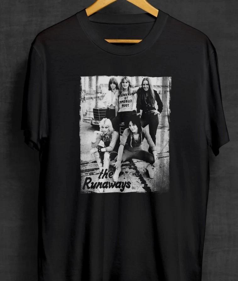 The Runaways Vintage Rock Band Graphic T-Shirt Black Unisex - T456 4XL