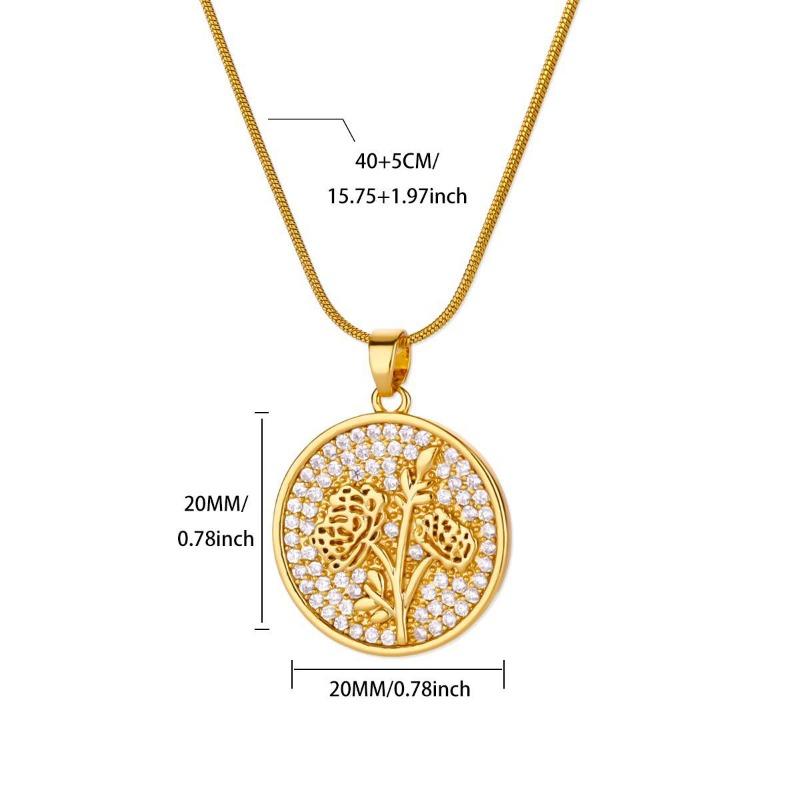 Design sense niche December flower pendant necklace hip hop European and American jewelry personality trend simple fashion advanced