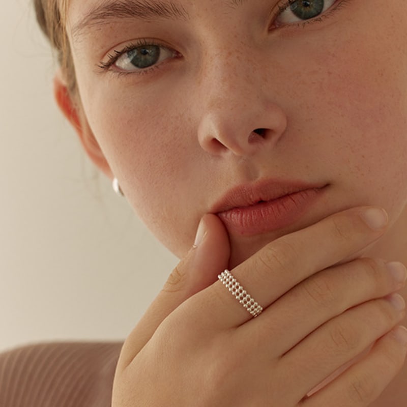 Lewe Triple Ball Chain Ring