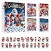 Weihnachts-Adventskalender 2026, Schneemann 24-Tage-Countdown-Box mit Acryl-Aufhänge-Tagesfenster-Enthüllungsanhängern, Festlicher Baumschmuck,