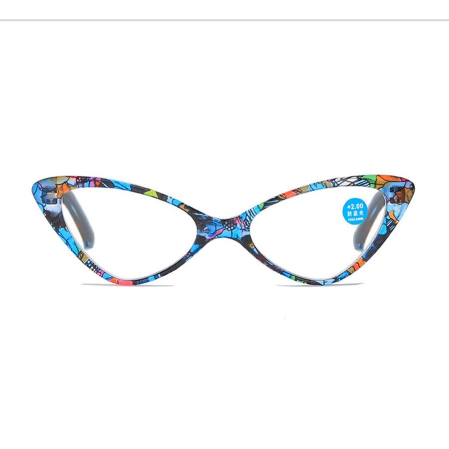 Moda mujer gafas de lectura tipo ojo de gato hombres presbicia anti luz azul gafas