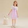 Hello Kitty Girls' Faux Two-Piece Printed Summer Dress