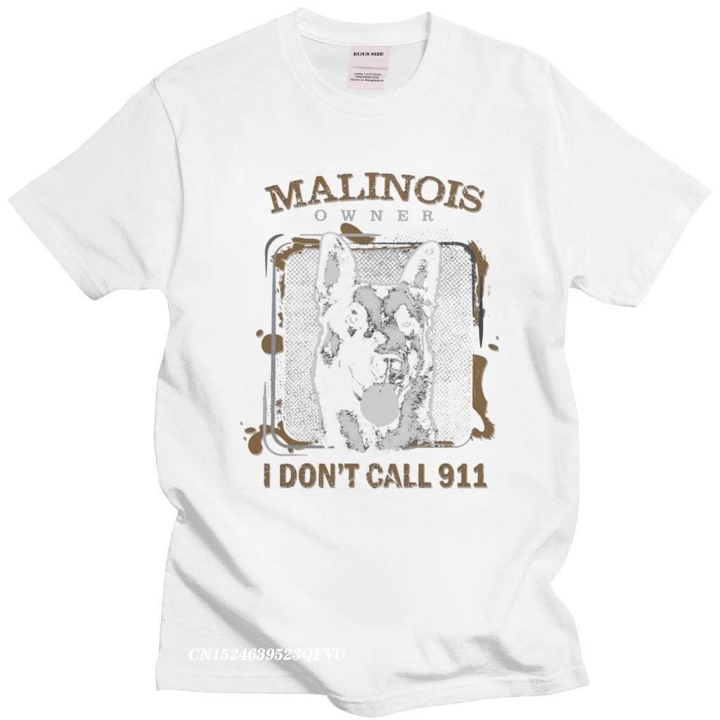 Vintage Belgian Shepherd Malinois Men PreShrunk Cotton Mechelaar TShirt Sleeved Dog Lover Harajuku Shirt Clothing Camisas