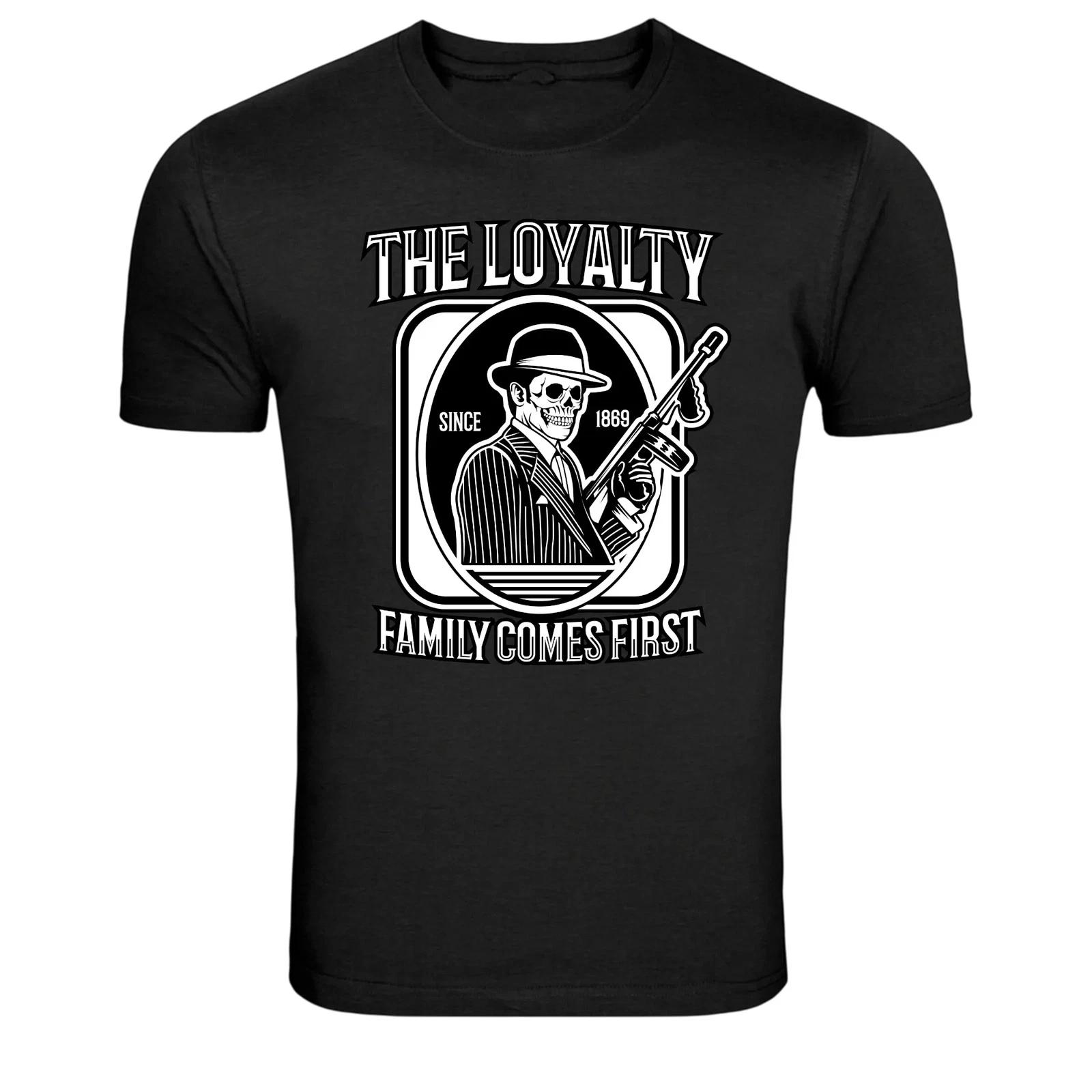 

The Loyalty Family Comes First Gangster Skull T-Shirt S