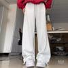 2024 Autumn Women's Off-White American-Style Wide-Leg Cuffed Joggers