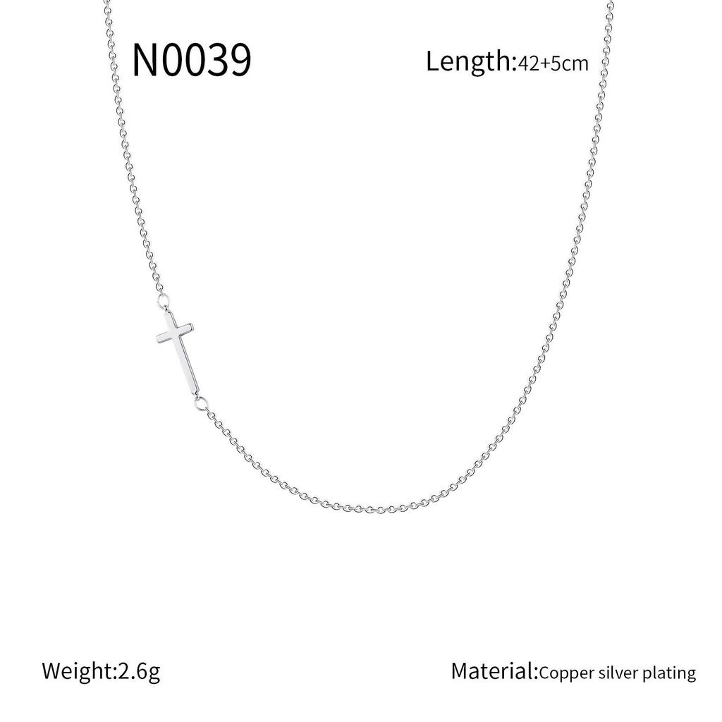 European Fashion 14K Gold-Plated Cross Necklace for Women