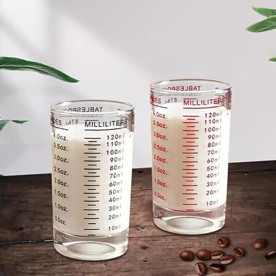 Glass Measuring Cup Espresso Shot Glass Coffee Extraction Cup Graduated Scale Heat Resistant Milk Liquid Measuring Cup