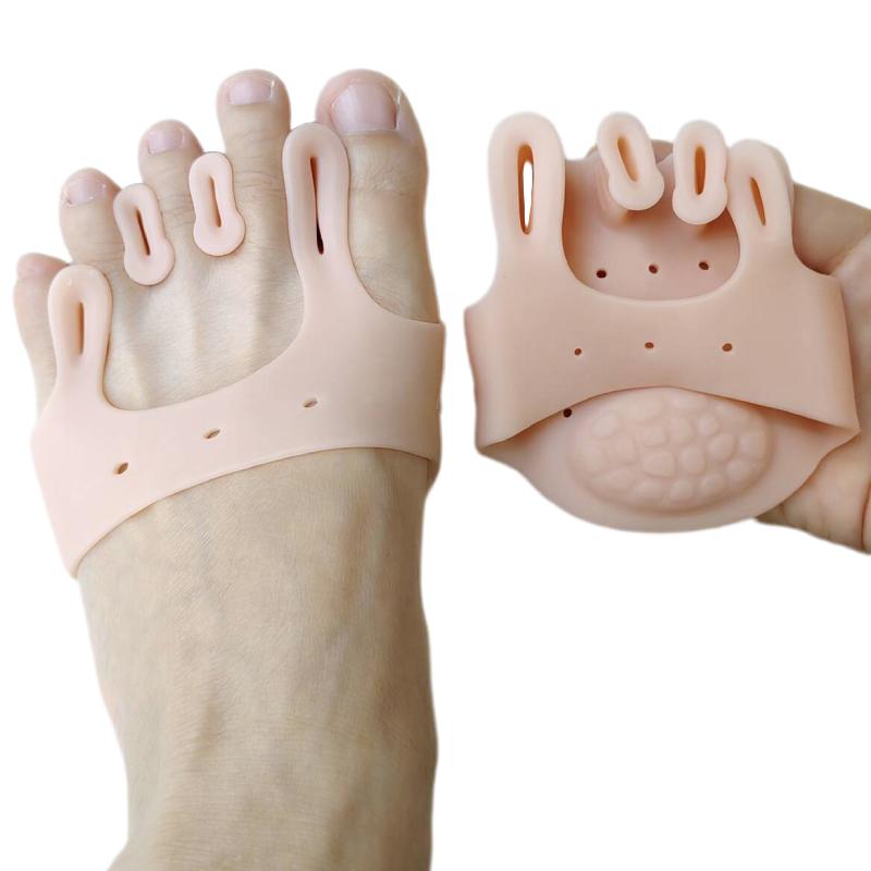1Pair Gel Silicone Bunion Corrector Toe Separators Forefoot Pads Orthopedic Braces Orthotic Hallux Valgus Spacers