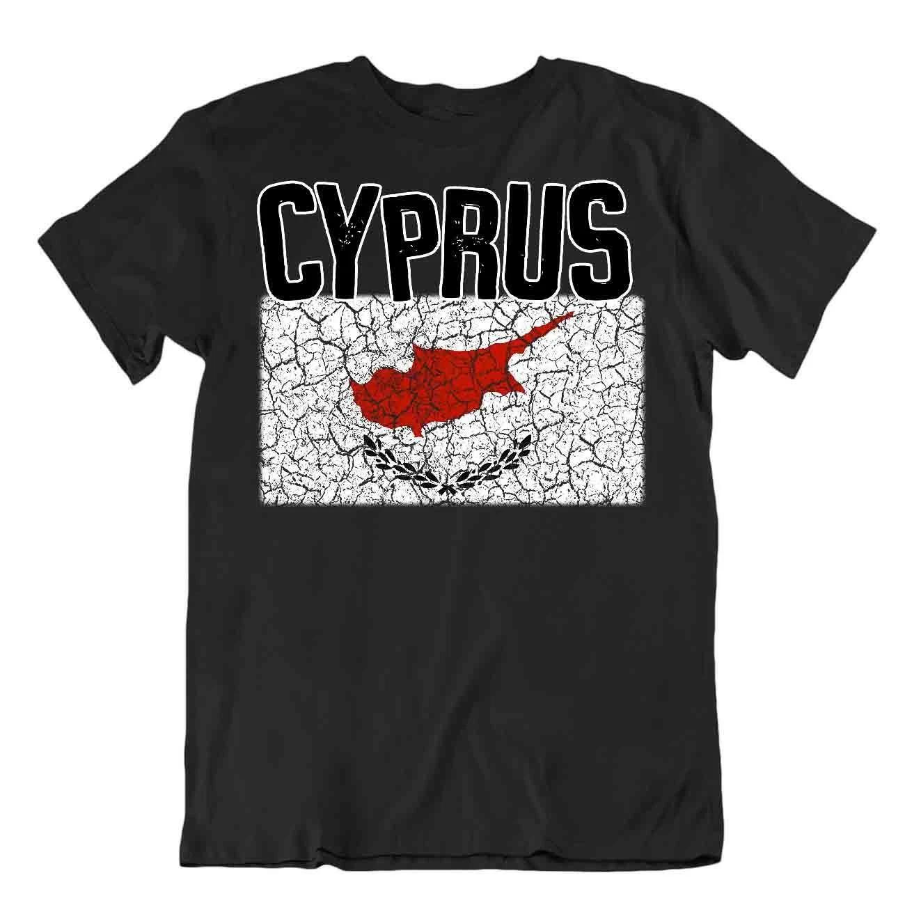 Flag T-Shirt Cyprus Fashion Country Souvenir Gift Tee Pride logo S