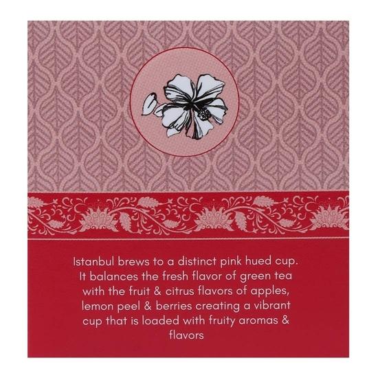 Karma Kettle Istanbul, Green Tea with Apple, Berries, Rose and Hibiscus, Natural Detox, 25 Pyramid Teabags