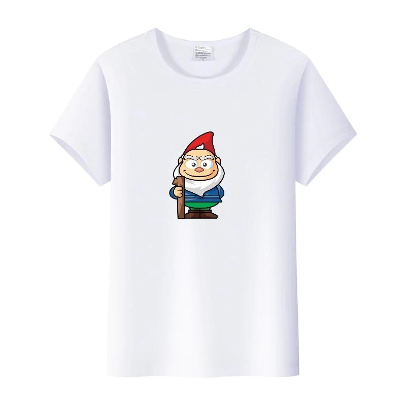 Fashion Cartoon Tees Seven Dwarfs Shirt Summer Tops Aesthetic White T-Shirts 2000s Clothes Y2k Goth Blouse Unisex