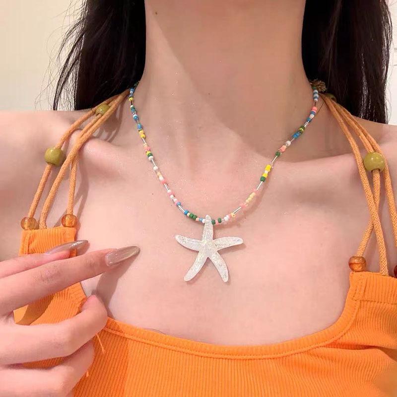 Ozean Patrick Star Lange Halskette Damen Nische Vintage Vielseitige Pulloverkette Hals