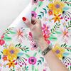 Handpainting Peel And Stick Self-Adhesive Wallpapers Watercolor Seamless Red Yellow Purple Flower Green Leaves for Home Decor