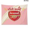 Custom Name Arsenal Printed Tapestry – Wall Hanging for Bedrooms, Dorms, and Home Decor