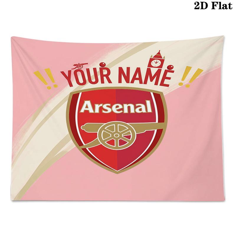 Custom Name Arsenal Printed Tapestry – Wall Hanging for Bedrooms, Dorms, and Home Decor