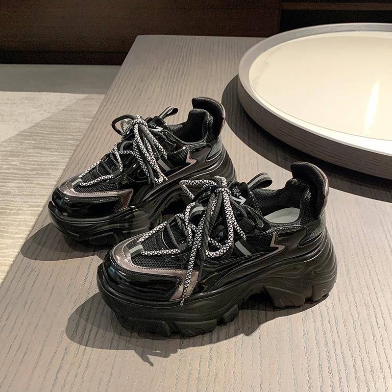 Dámské boty na platformě z pravé kůže Nové jarní styl dámské sportovní boty pro volný čas