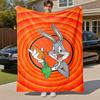 1pc Bugs Bunny carrotOutdoor Flannel Blanket Soft Plush Decor for Picnics, camping,Bedroom, Playroom, or Lunch Breakn1148A