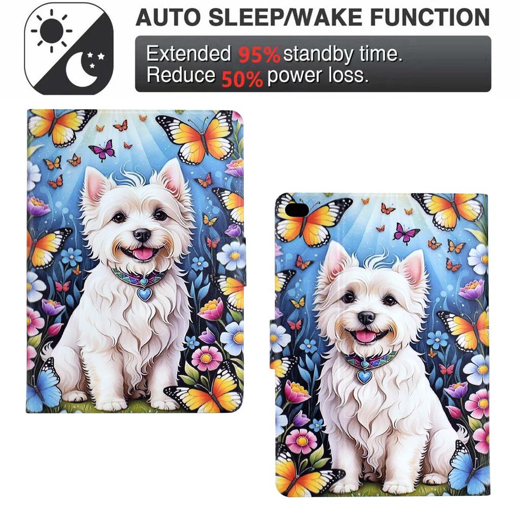 Stand Case for iPad 9.7-inch (2018)/(2017)/Air 2/Air (2013) Pattern Printing Tablet Leather Cover with Auto Wake/Sleep