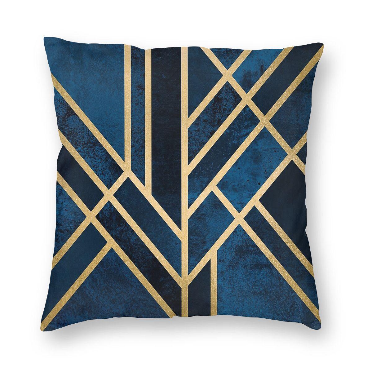 

Art Deco Midnight Throw Pillow Cover Polyester Cushions for Sofa Modern Geometric Graphic Vintage Cushion Covers 30x30cm