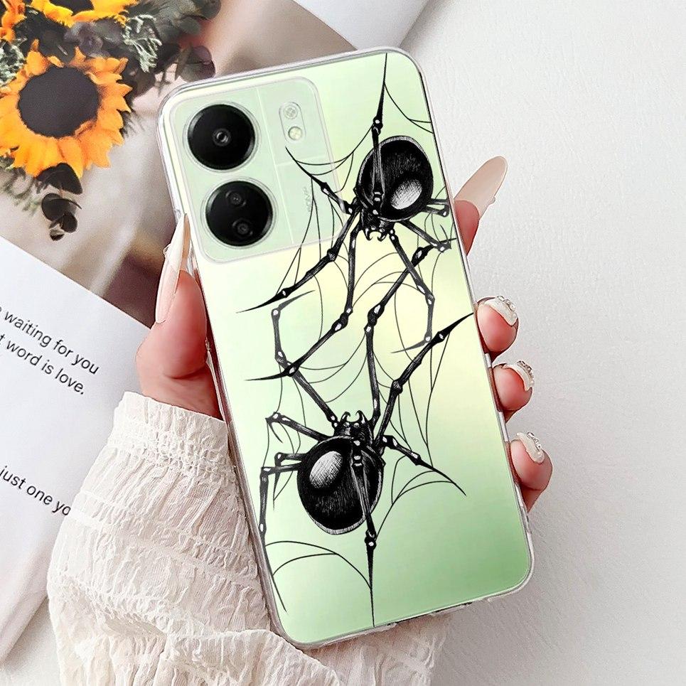 Cool Style Tiger Dragon Pattern Phone Case For Xiaomi Redmi 13c 4G 13c 5G Redmi13 Clear Soft Silicone TPU Back Cover Transparent