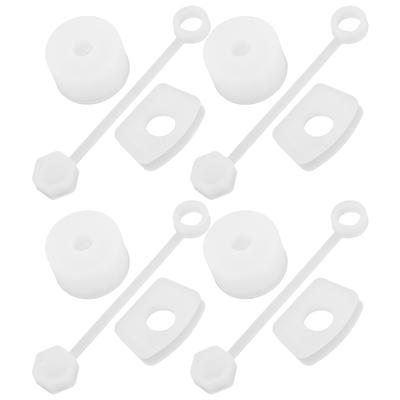 4 Set Silicone Spill Proof Stopper Set Tumbler Accessories Including Straw Cover Cap Square Leak