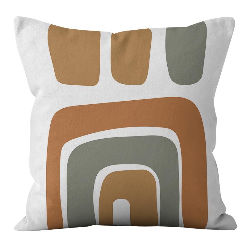 

Скандинавский Абстрактный Чехол на Подушку Цвета Моранди Домашний Диван Автомобиль Офис Наволочка для Подушки Спины 45 * 45Cm without pillow core