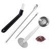As Show Coffee Tamper Coffee Accessory Set For Brewing Portable Coffee Tools Sleek Design Nylon Cleaning Brush