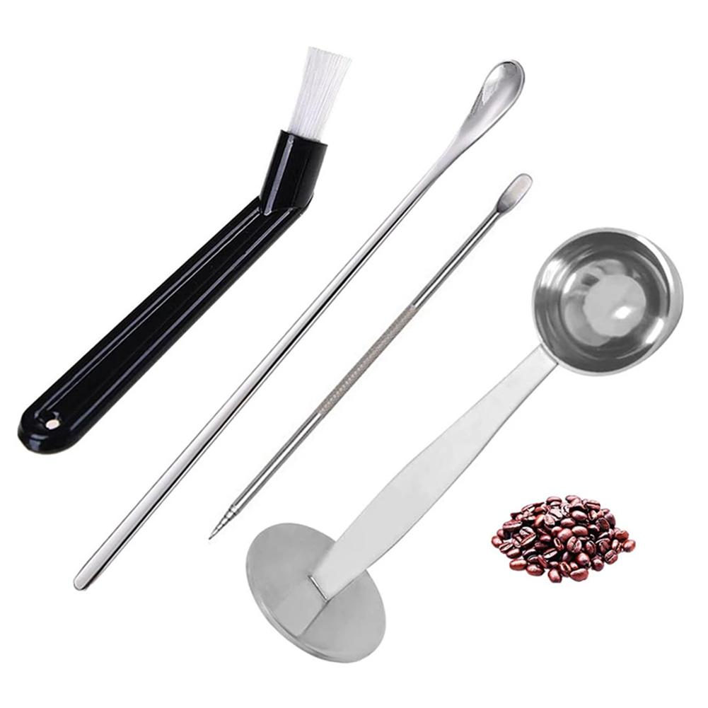 As Show Coffee Tamper Coffee Accessory Set For Brewing Portable Coffee Tools Sleek Design Nylon Cleaning Brush